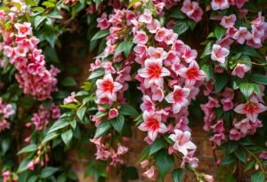 Flowers for shady climbing areas