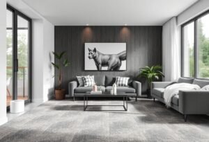 Trendy carpet in modern design