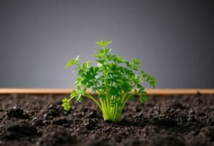 Trimming parsley for better growth