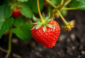 Growing strawberries from a strawberry