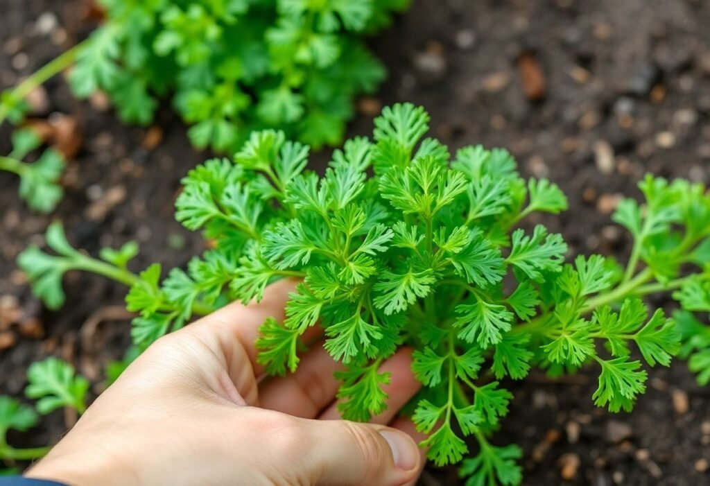 Pruning parsley for better harvests