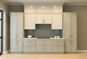 Cabinets and walls color match