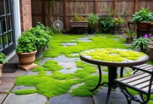 Moss on patio removal