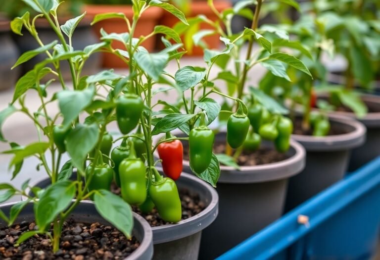 Jalapeno Peppers in Pots