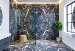 Chic Terrazzo Shower Designs