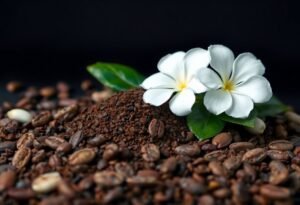 Gardenia and Coffee Grounds