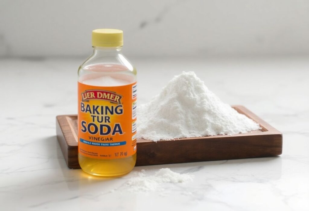 Baking soda and vinegar for cleaning