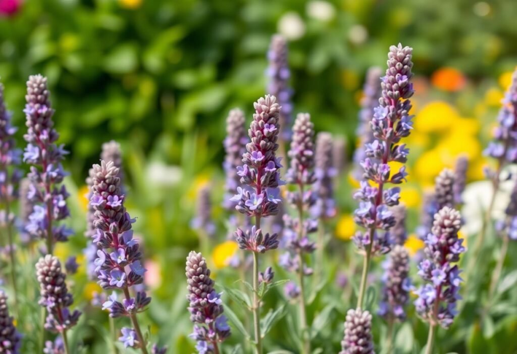 Lavender in the Flower Bed