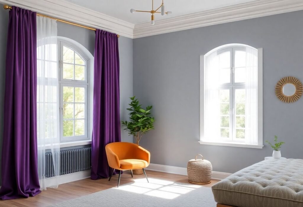 Curtain color vs wall color